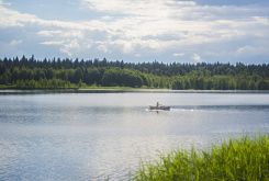 Лодочная станция на озере Долгое